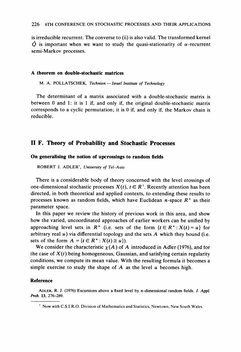 A Theorem On Double Stochastic Matrices Advances In Applied Probability Cambridge Core
