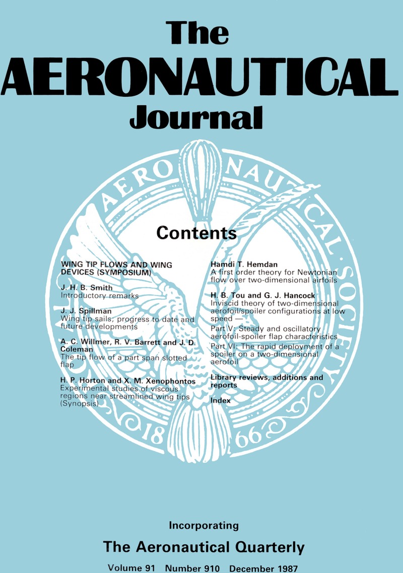 Aer Volume 91 Issue 910 Cover And Front Matter The Aeronautical Journal Cambridge Core