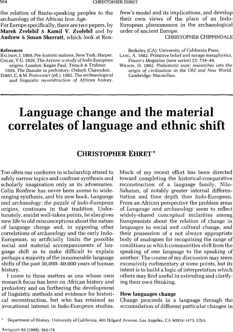Archaeology and language the puzzle of indo european origins pdf Language Change And The Material Correlates Of Language And Ethnic Shift Antiquity Cambridge Core