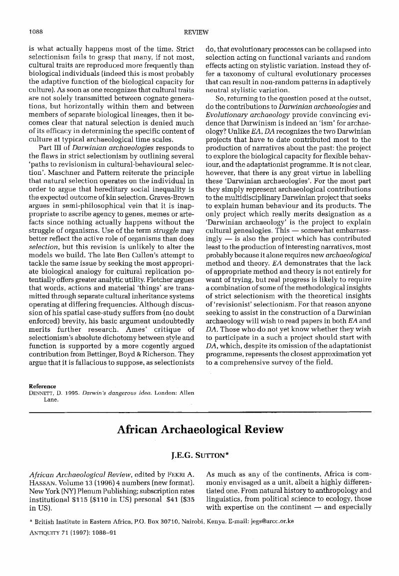 African Archaeological Review Antiquity Cambridge Core
