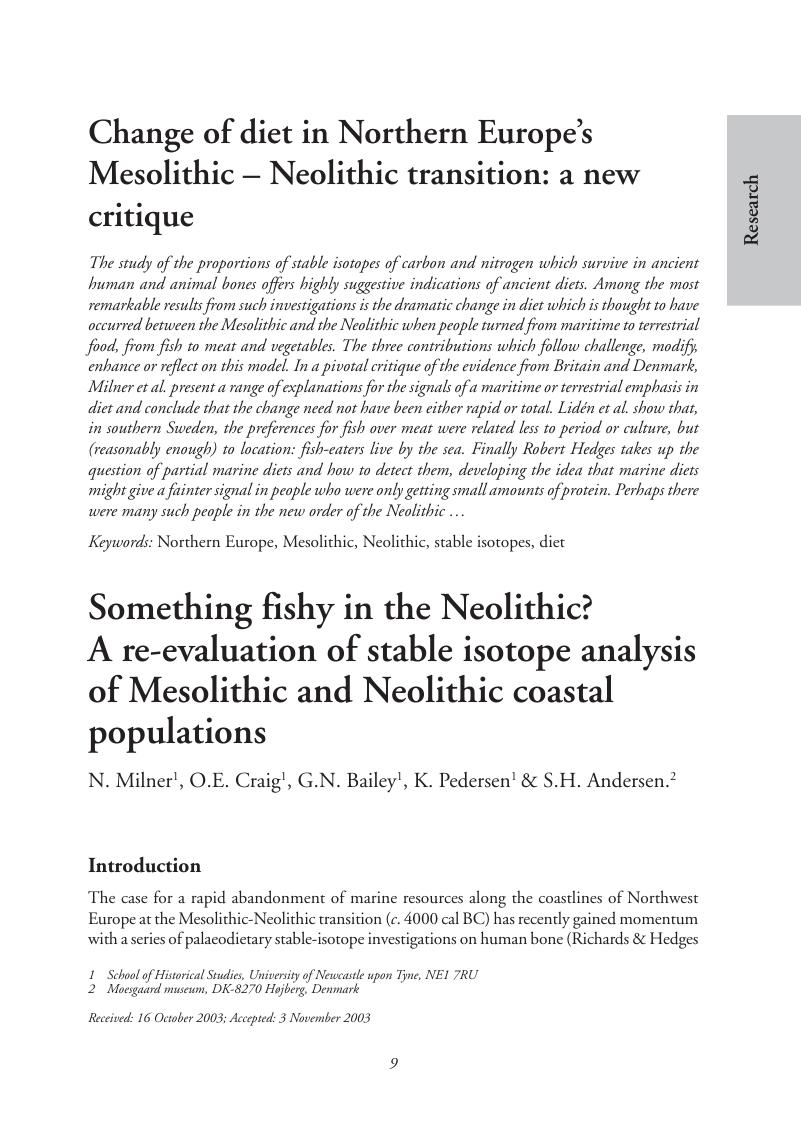Something Fishy In The Neolithic A Re Evaluation Of Stable Isotope Analysis Of Mesolithic And Neolithic Coastal Populations Antiquity Cambridge Core