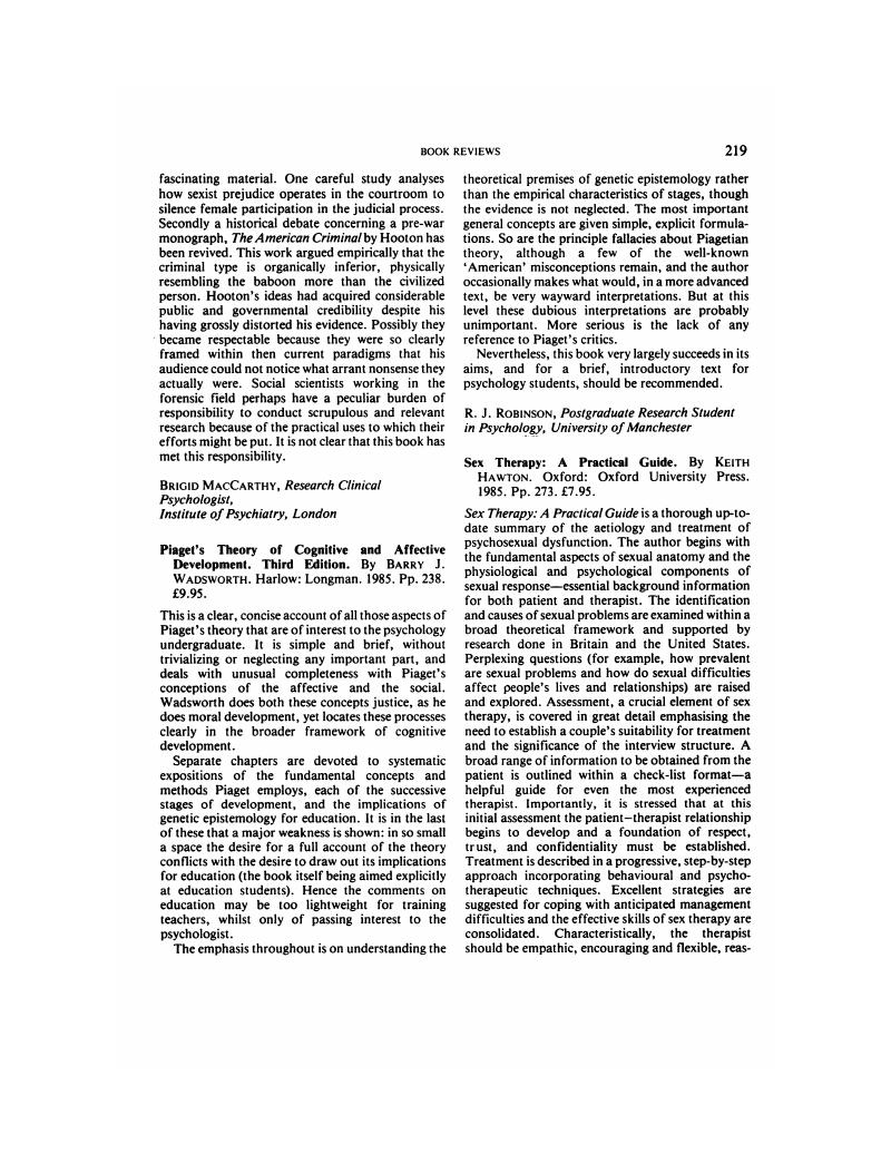 Sex Therapy: A Practical Guide. By Keith Hawton. Oxford: Oxford University  Press. 1985. Pp. 273. £7.95. | The British Journal of Psychiatry |  Cambridge Core