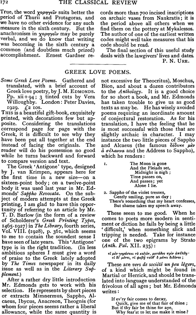 Greek Love Poems - Some Greek Love Poems. Gathered and translated ...