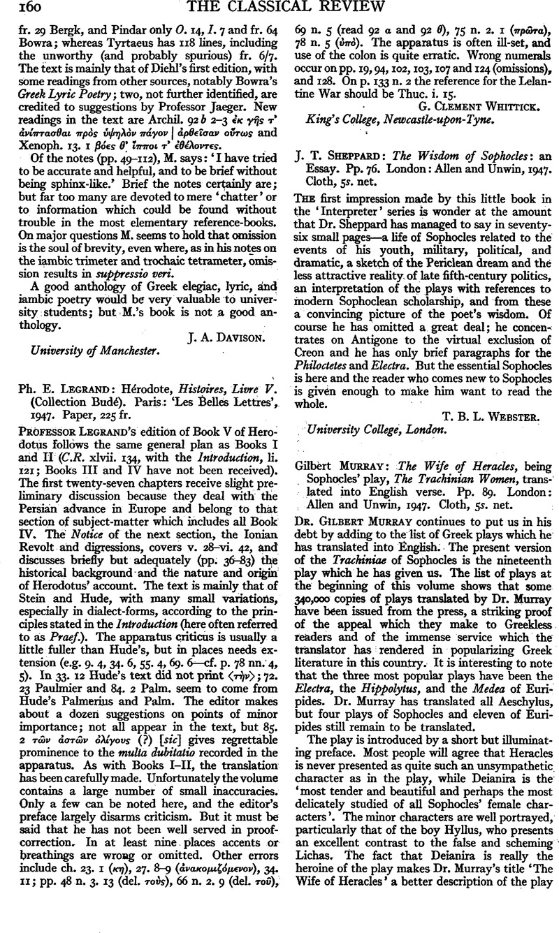 Ph E Legrand Herodote Histoires Livre V Collection Bude Paris Les Belles Lettres 1947 Paper 225 Fr The Classical Review Cambridge Core