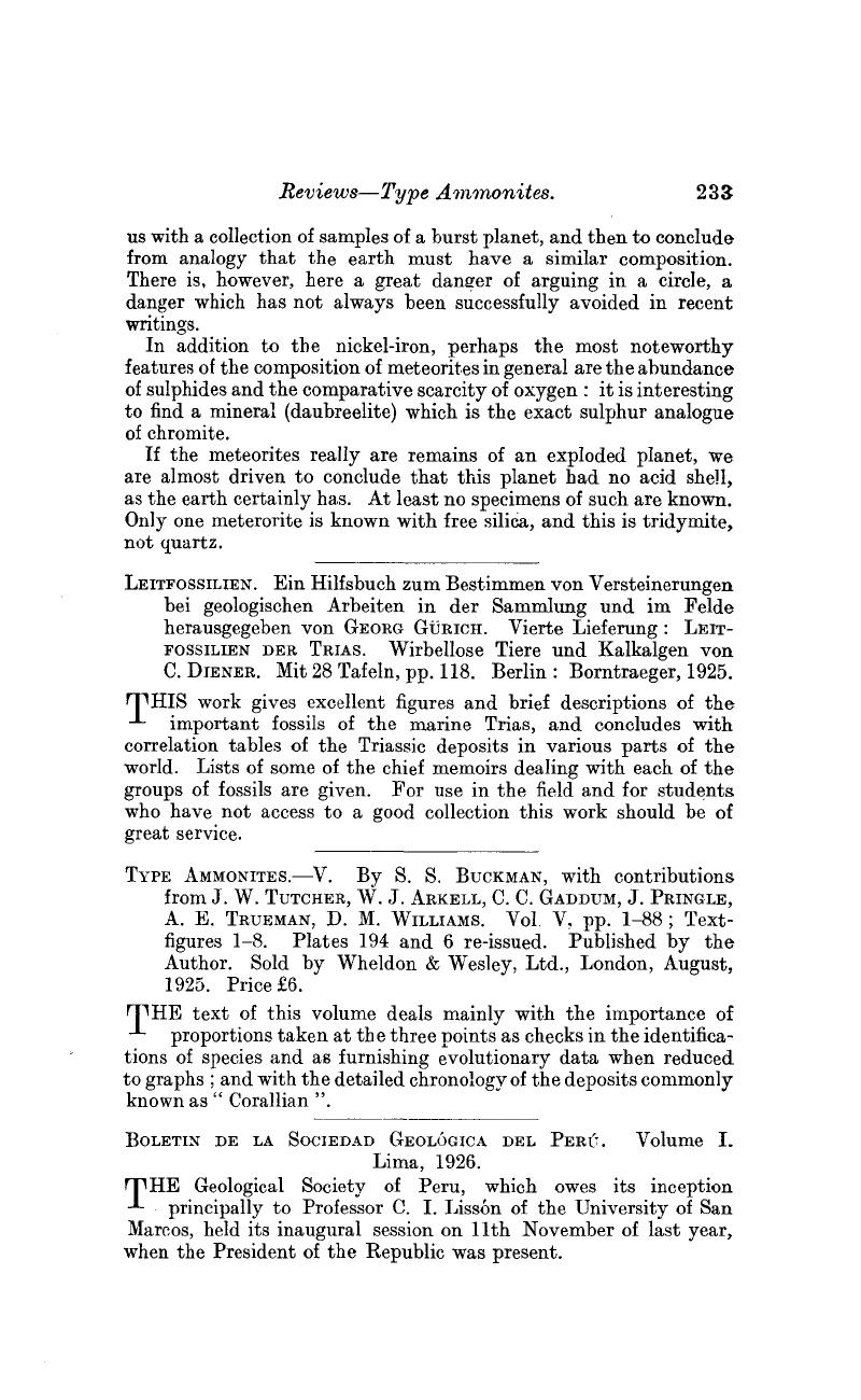 Type Ammonites V By S S Buckman With Contributions From J W Tutcher W J Arkell C C Gaddum J Pringle A E Trueman D M Williams Vol V Pp 1 Text Figures