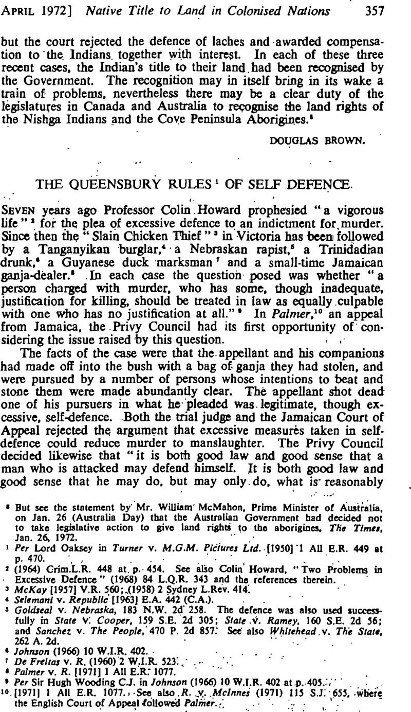 The Queensbury Rules 1 Of Self Defence International Comparative Law Quarterly Cambridge Core