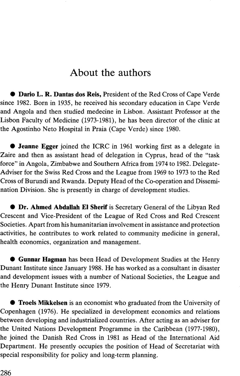 About authors | International Review of the Red Cross (1961 1997) Cambridge Core