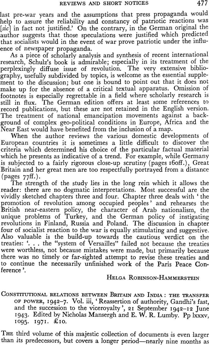 Constitutional Relations Between Britain And India The Transfer Of Power 1942 7 Vol Iii Reassertion Of Authority Gandhi S Fast And The Succession To The Viceroyalty 21 September 1942 12 June 1943 Edited By Nicholas