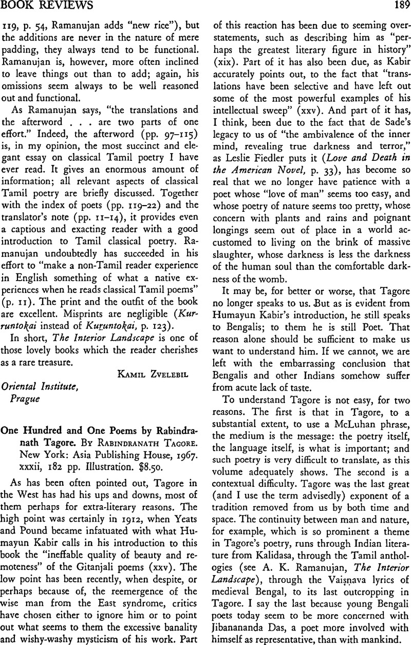 One Hundred And One Poems By Rabindranath ore By Rabindranath ore New York Asia Publishing House 1967 Xxxii 1 Pp Illustration 8 50 The Journal Of Asian Studies Cambridge Core