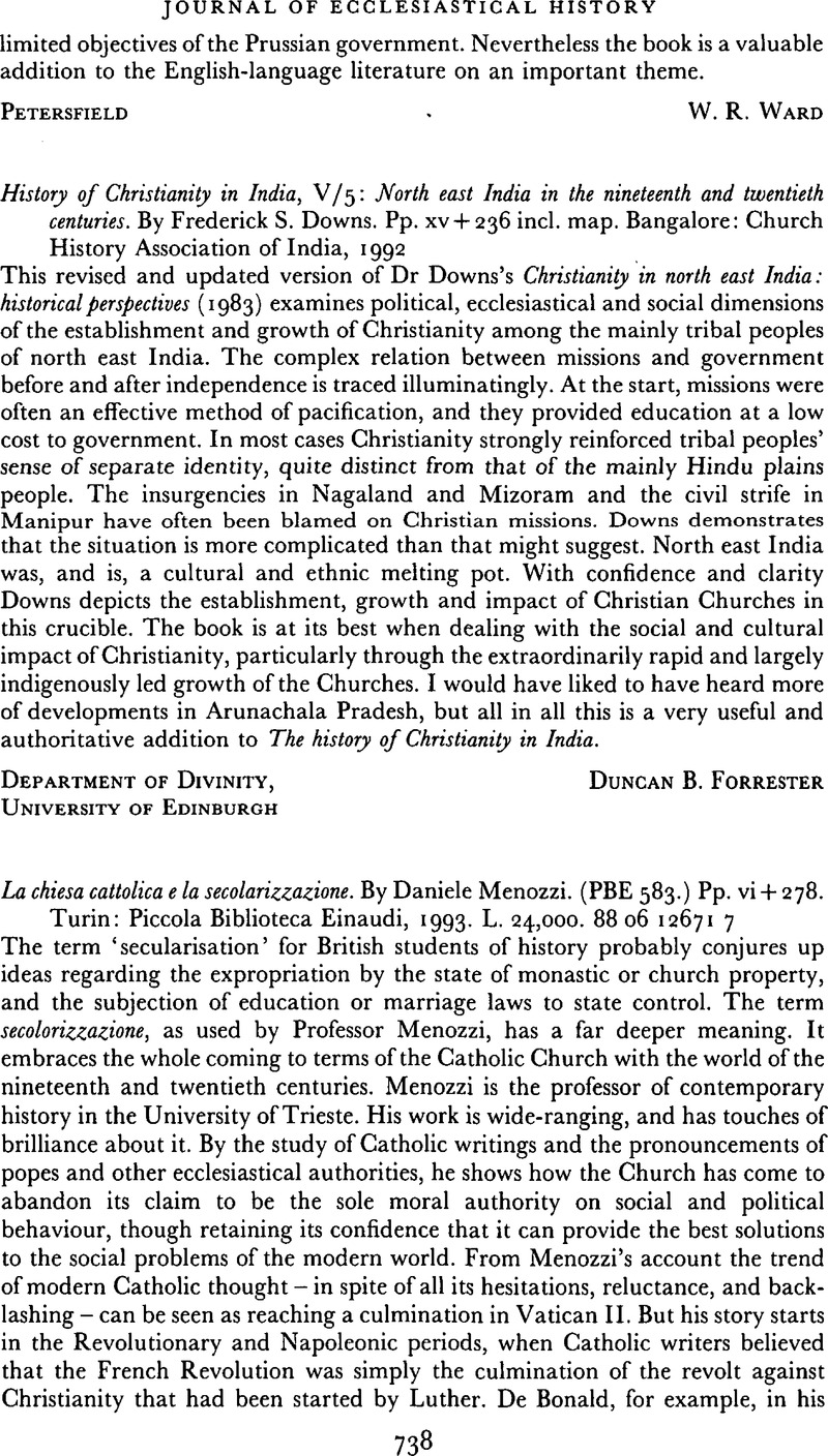 History of Christianity in India, V/20 North east India in the ...