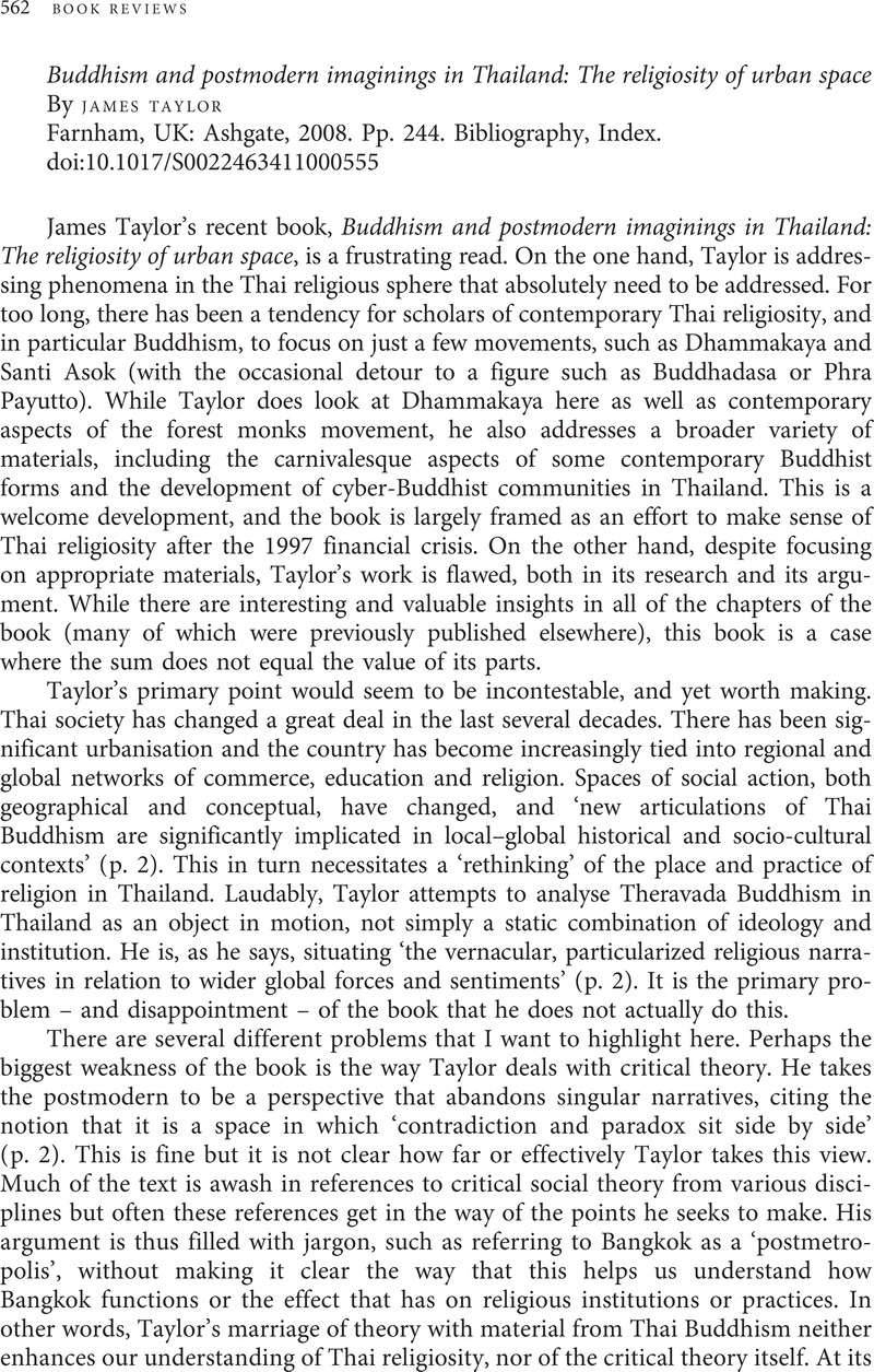 Thailand Buddhism And Postmodern Imaginings In Thailand - 