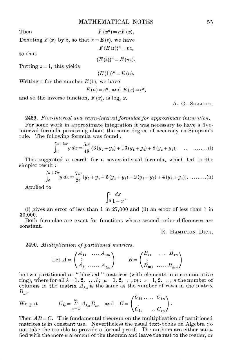 24 Five Interval And Seven Interval Formulae For Approximate Integration The Mathematical Gazette Cambridge Core