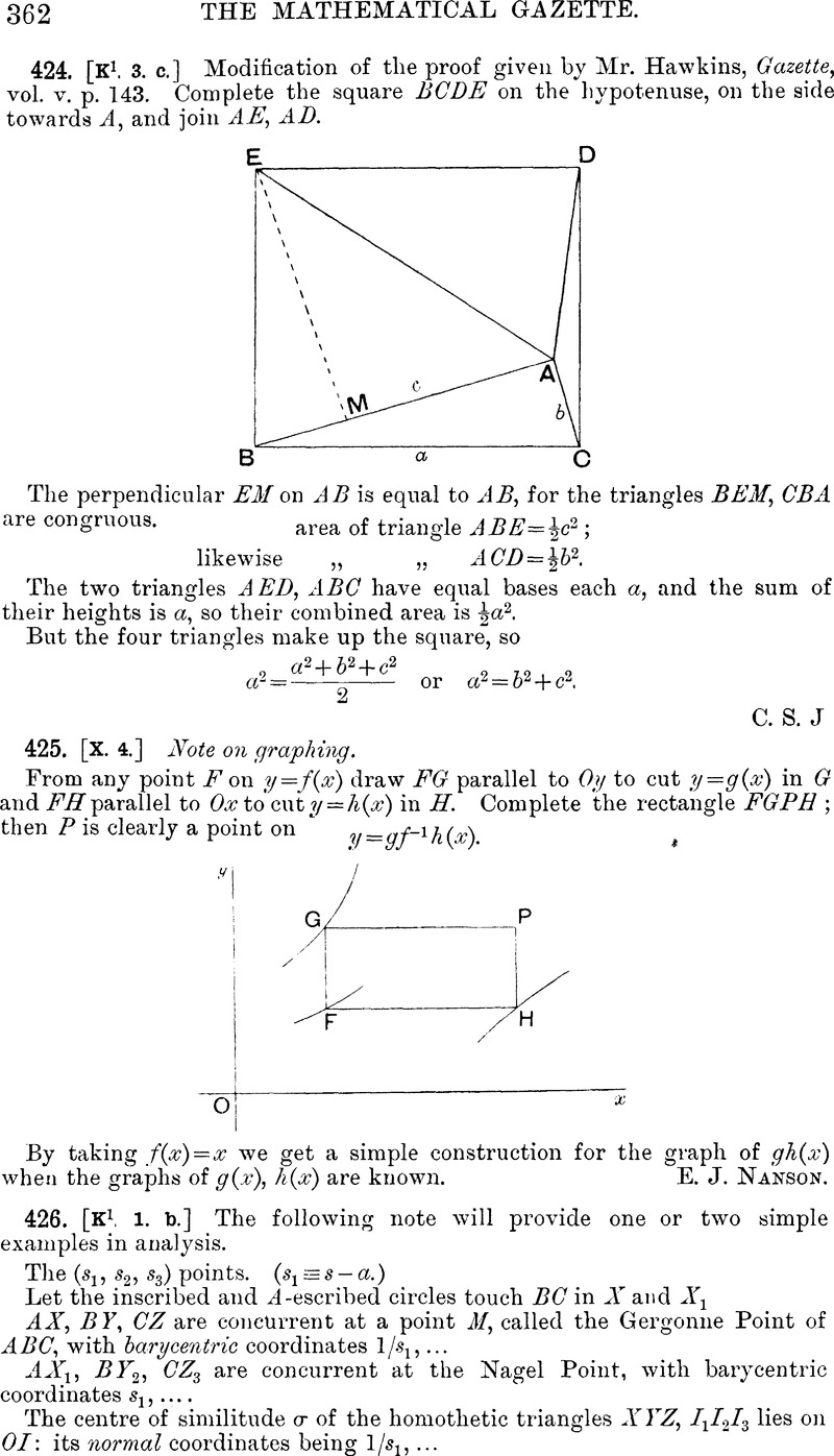 425 X 4 Note On Graphing The Mathematical Gazette Cambridge Core