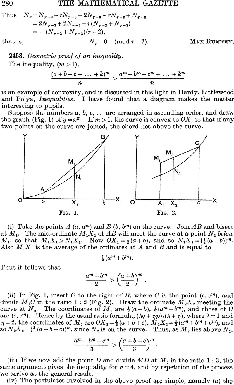 2458 Geometric Proof Of An Inequality The Mathematical Gazette Cambridge Core