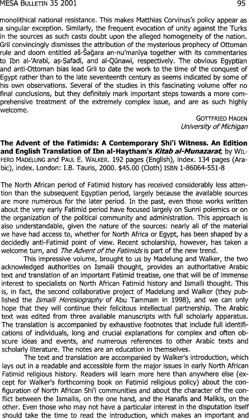 The Advent Of The Fatimids A Contemporary Shii Witness An - 