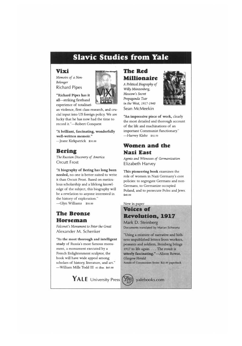 Slr Volume 62 Issue 4 Cover And Back Matter Slavic Review Cambridge Core