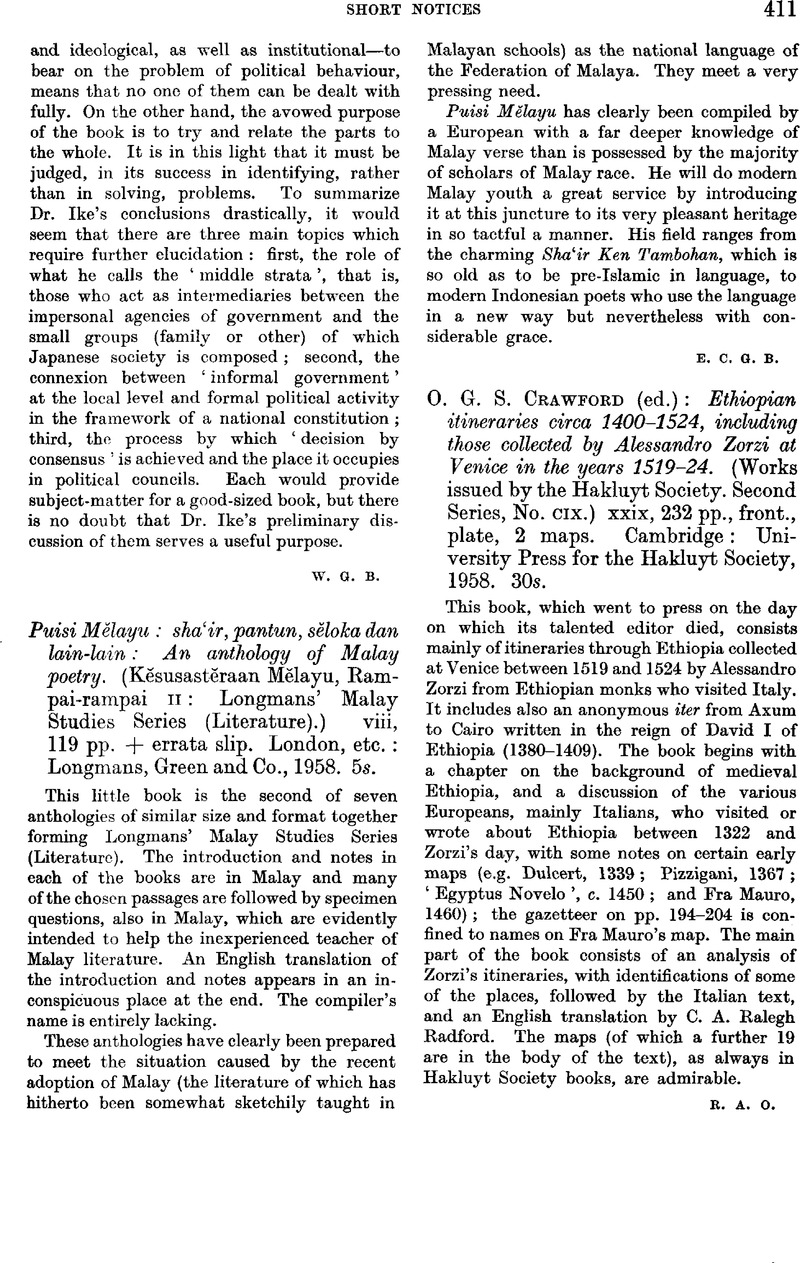 Puisi Melayu Sha Ir Pantun Seloka Dan Lain Lain An Anthology Of Malay Poetry Kesusasteraan Melayu Ram Pai Rampai Il Longmans Malay Studies Series Literature Viii 119 Pp Errata Slip London Etc Longmans Green And