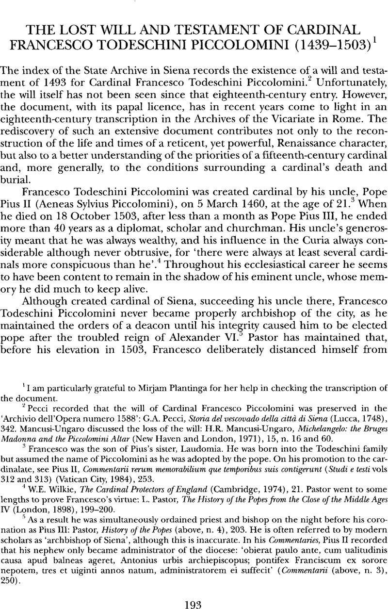 PDF) Collected Personal Letters of Enea Silvio Piccolomini. Edited