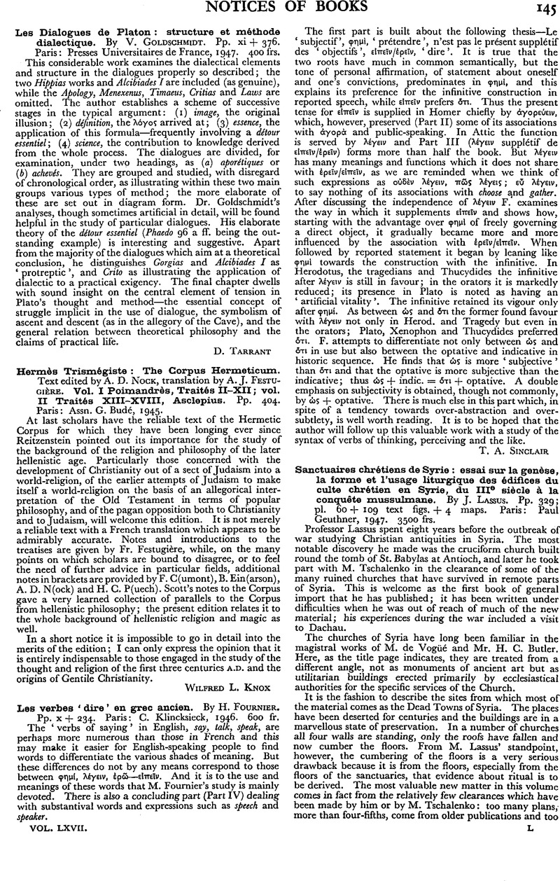 Les Verbes Dire En Grec Ancien By H Fournier Pp X 234 Paris C Klincksieck 1946 600 Fr The Journal Of Hellenic Studies Cambridge Core