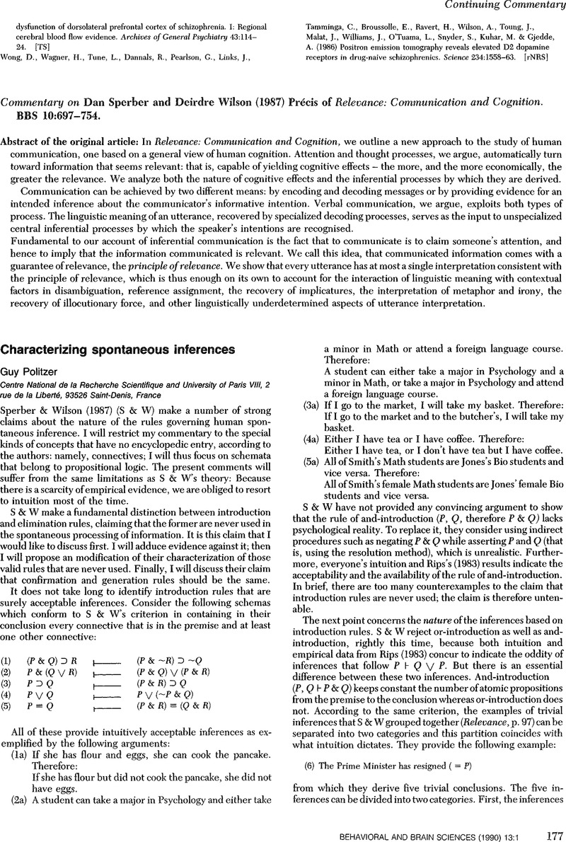 Spontaneous Deduction And Mutual Knowledge Behavioral And Brain Sciences Cambridge Core