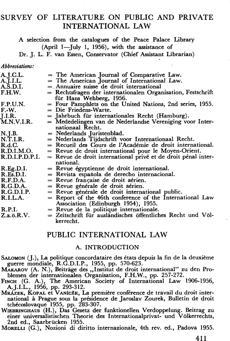 Period April 1 July 1 1956 Netherlands International Law Review Cambridge Core