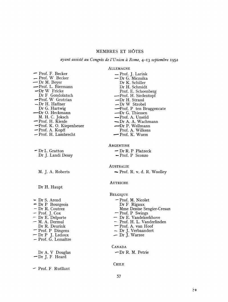 Liste Des Membres Et Hotes Transactions Of The International Astronomical Union Cambridge Core