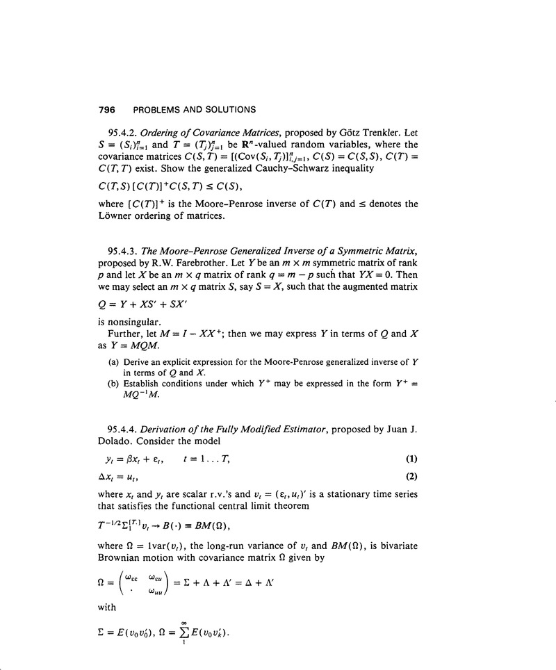 Derivation Of The Fully Modified Estimator Econometric Theory Cambridge Core