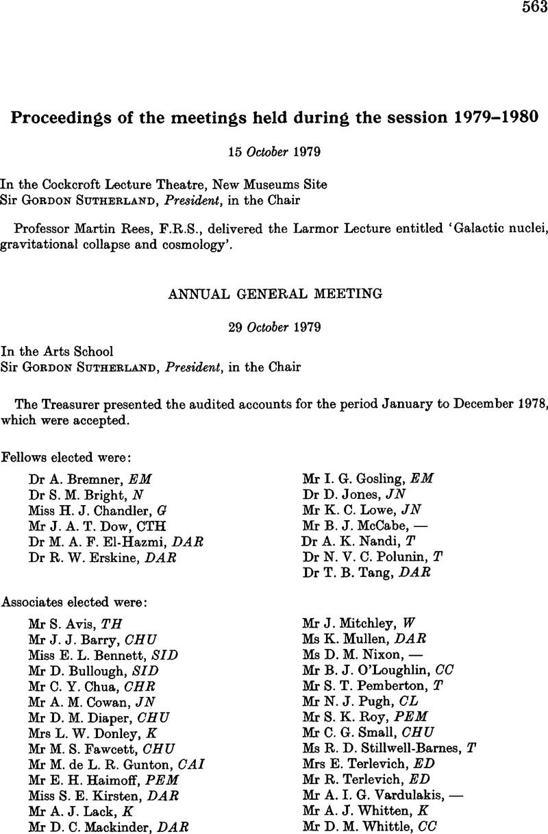 Proceedings Of The Meetings Held During The Session 1979 1980 Mathematical Proceedings Of The Cambridge Philosophical Society Cambridge Core