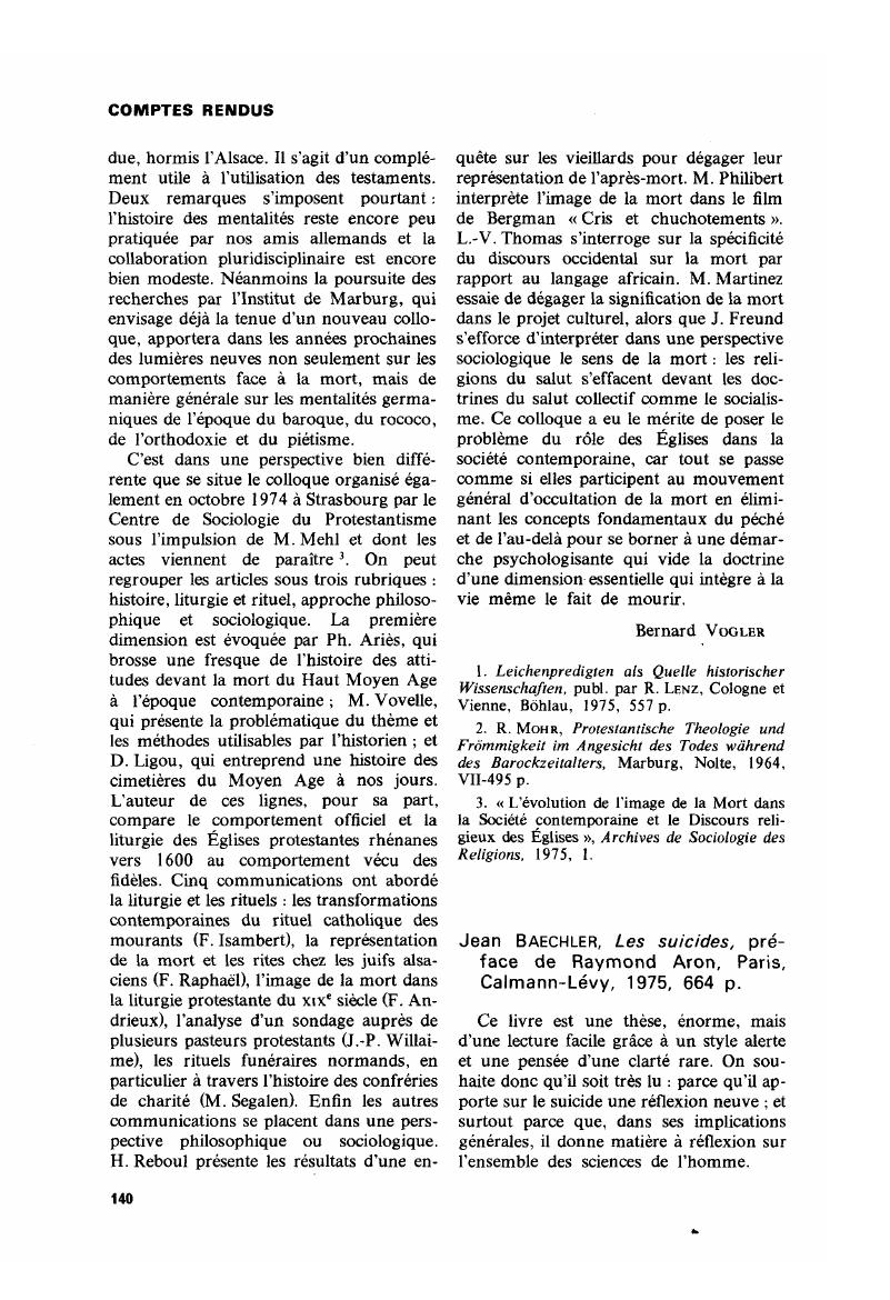 Jean Baechler Les Suicides Preface De Raymond Aron Paris Calmann Levy 1975 664 P Annales Histoire Sciences Sociales Cambridge Core