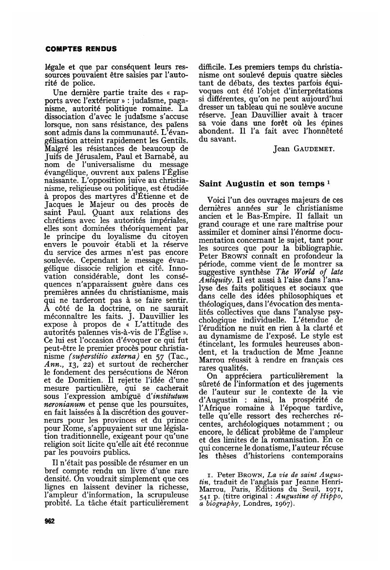 Saint Augustin Et Son Temps Annales Histoire Sciences Sociales Cambridge Core