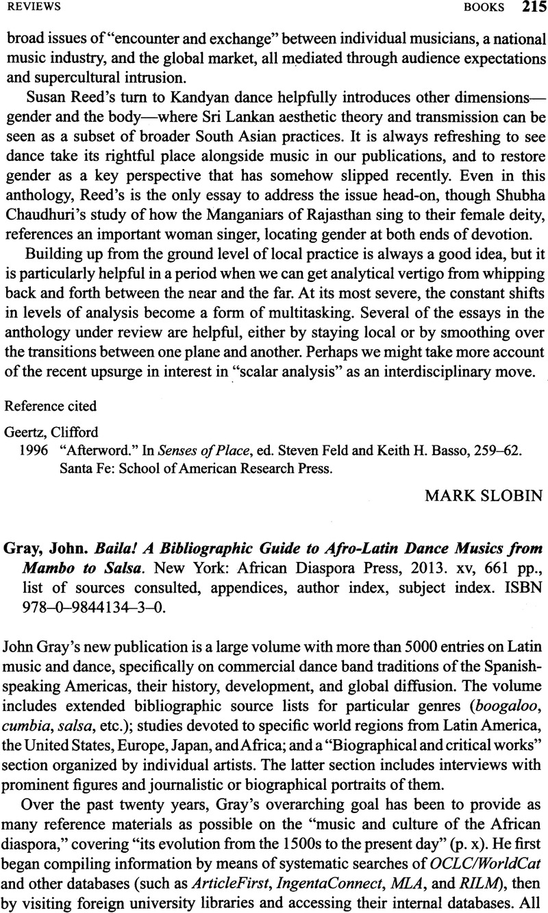 John Gray Baila A Bibliographic Guide To Afro Latin Dance Musics