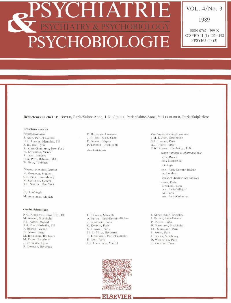 Epp Volume 4 Issue 3 Cover And Front Matter Psychiatry And Psychobiology Cambridge Core