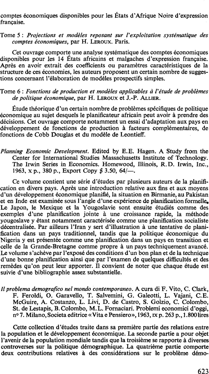 Planning Economic Development Edited By E E Hagen A Study From The Center For International Studies Massachusetts Institute Of Technology The Irwin Series In Economics Homewood Illinois R D Irwin Inc 1963 X