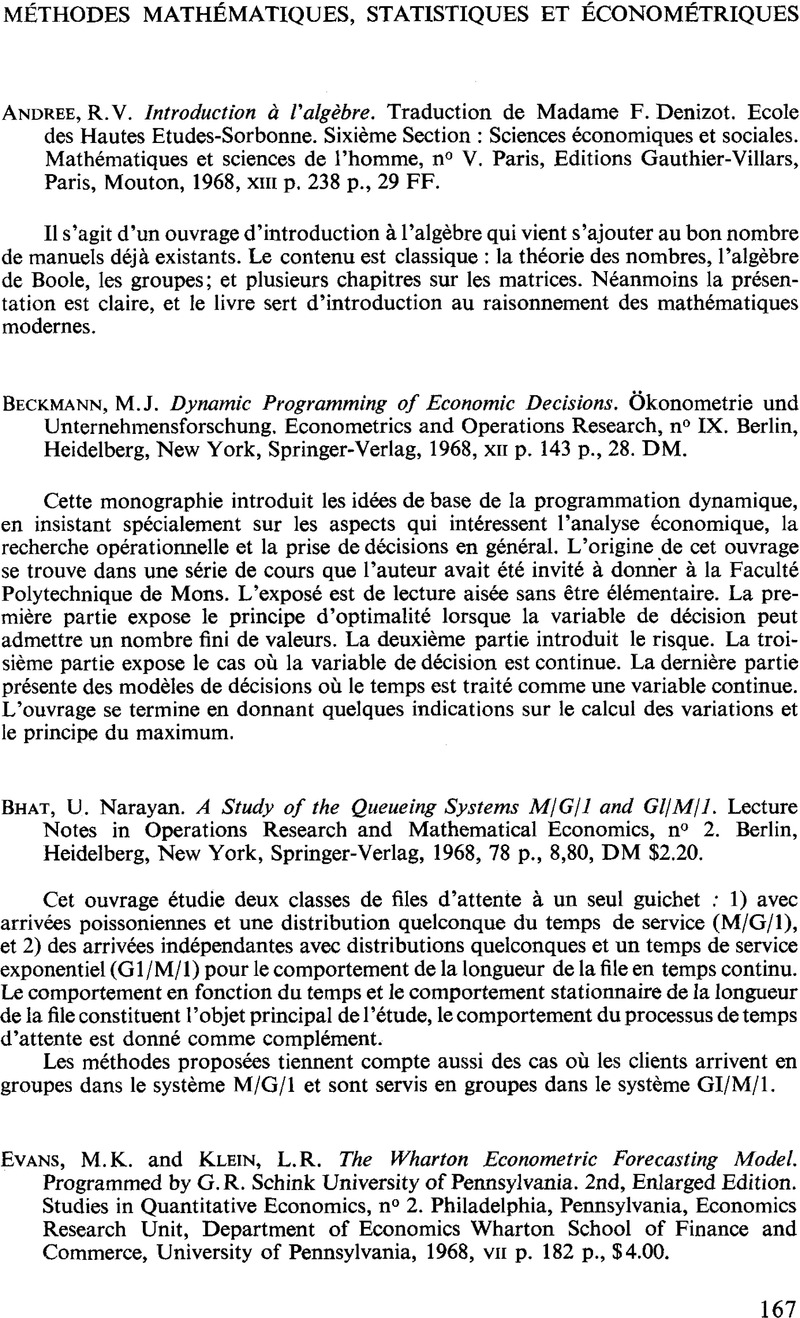 No Title U Narayan Bhat A Study Of The Queueing Systems M G 1 And Gl M 1 Lecture Notes In Operations Research And Mathematical Economics N 2 Berlin Heidelberg New York Springer Verlag 1968 78