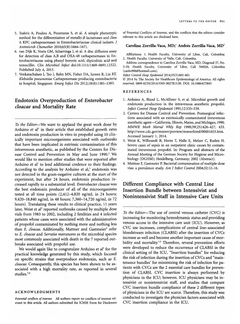 Image Andrés Vaca image beautiful - Endotoxin Overproduction of Enterobacter cloacae and Mortality ...