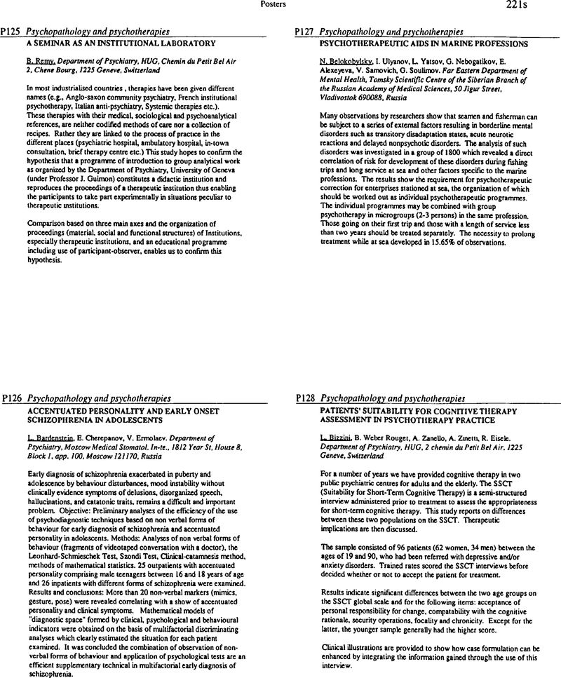 Accentuated Personality And Early Onset Schlwphrenia In Adolescents European Psychiatry Cambridge Core