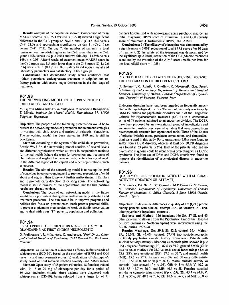 P01 95 Psychosocial Correlates Of Endocrine Disease The Integration Of Different Criteria European Psychiatry Cambridge Core