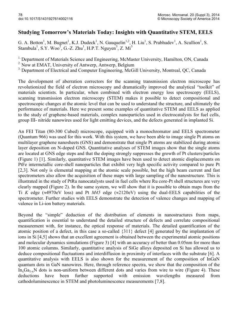 Studying Tomorrow S Materials Today Insights With Quantitative Stem Eels Microscopy And Microanalysis Cambridge Core