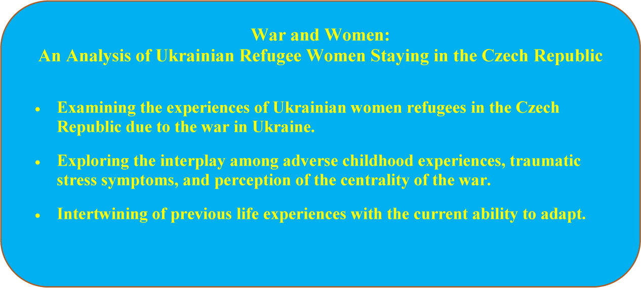 graphical abstract for War and women: An analysis of Ukrainian refugee women staying in the Czech Republic - open in full screen