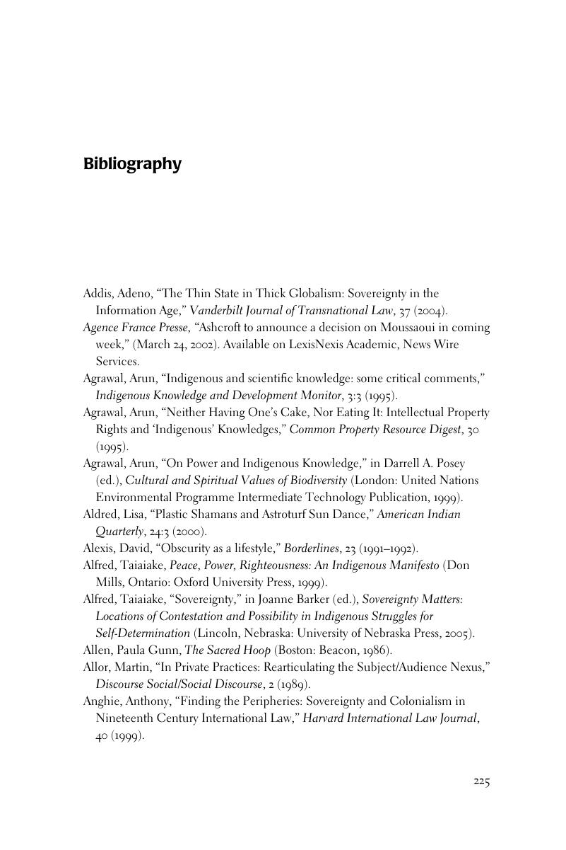 Bibliography - Science, Colonialism, and Indigenous Peoples