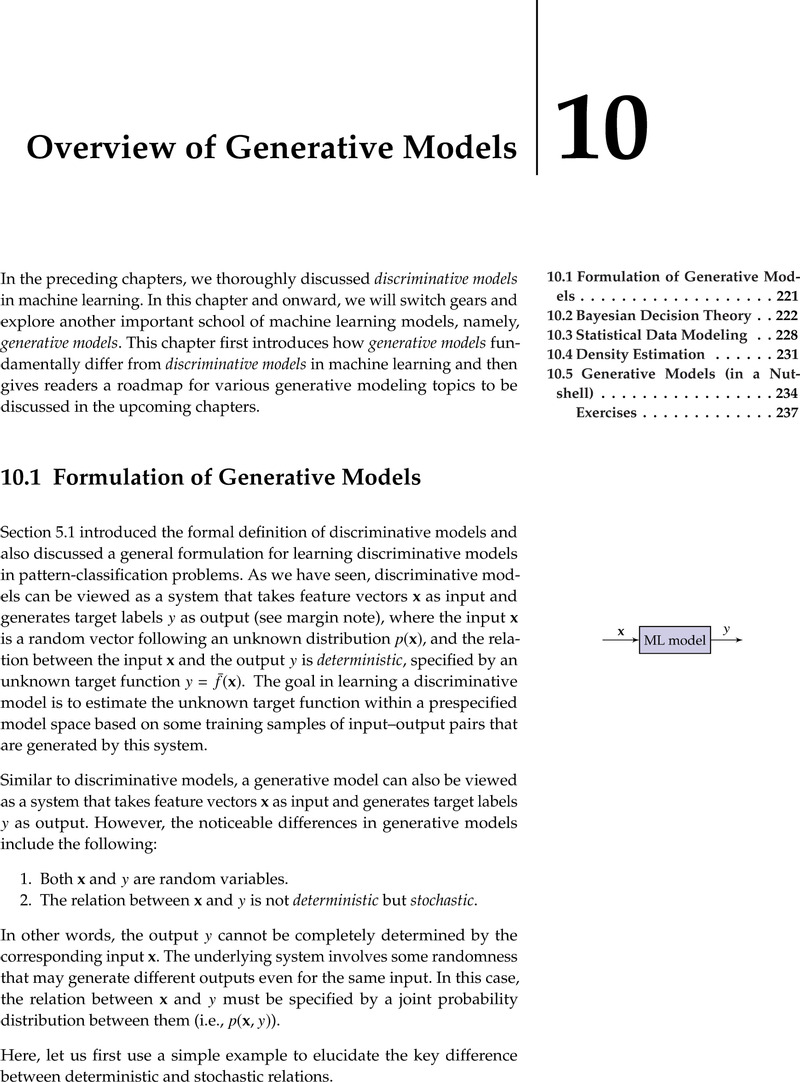 Overview Of Generative Models Chapter 10 Machine Learning Fundamentals