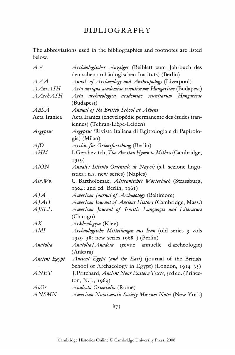 References and bibliographical abbreviations - The Cambridge History of the  Romance Languages
