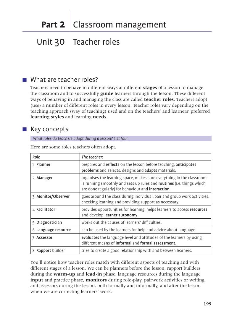Teacher Roles (Unit 30) - The Tkt Course Modules 1, 2 And 3