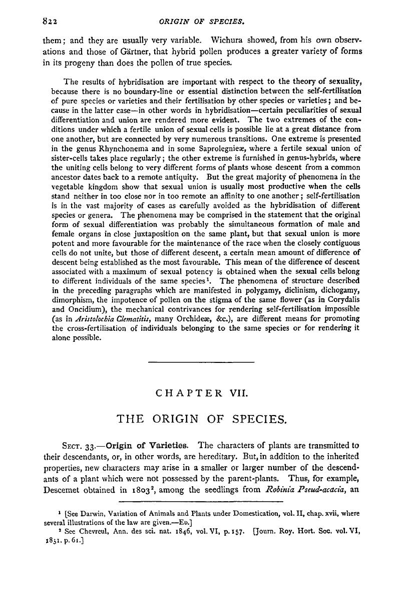 The Origin of Species (CHAPTER VII) - A Text-Book of Botany