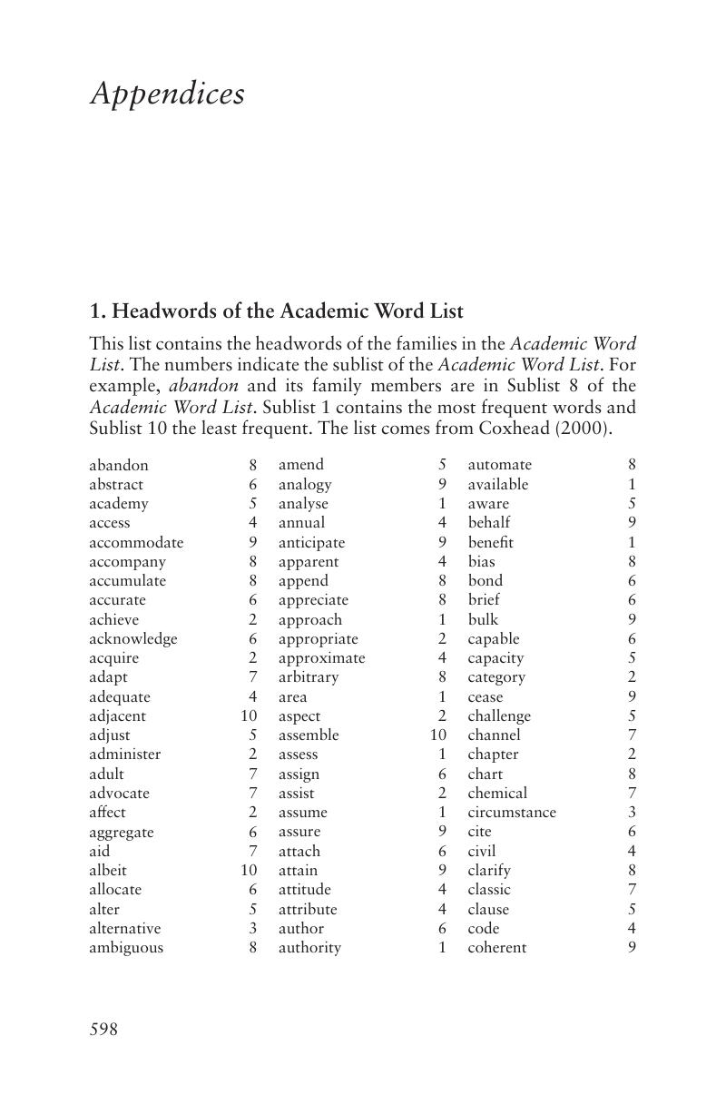 (pdf) Word List