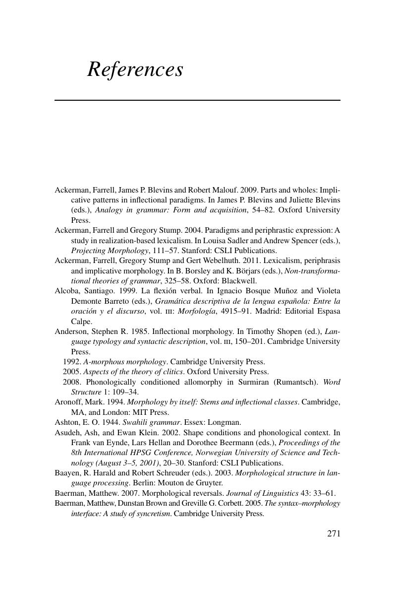 PDF) The acquisition of French morpho-syntactic properties: Cross