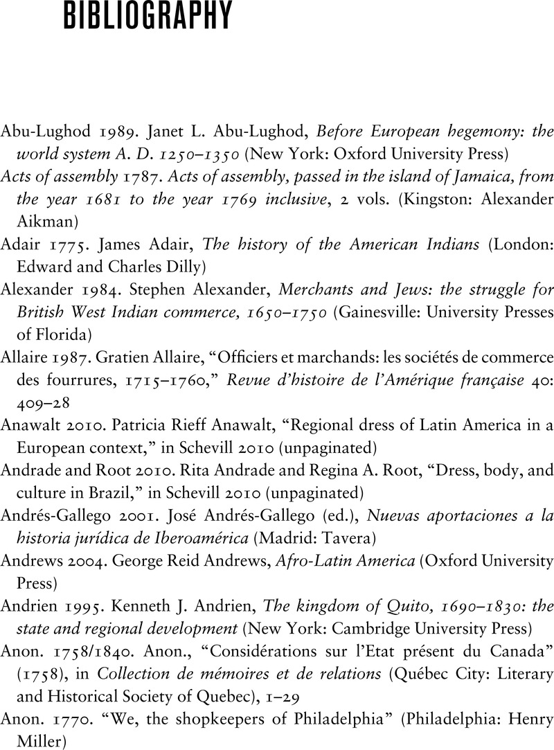 Bibliography The Material Atlantic 