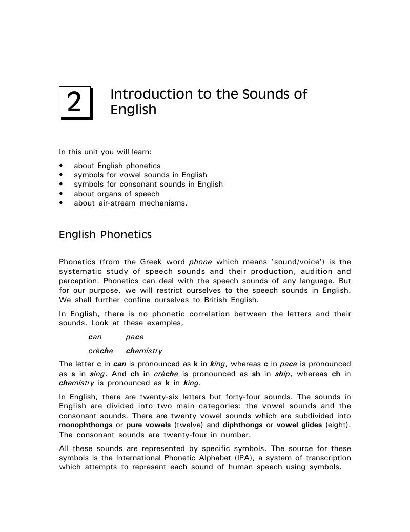 Sample page from the Specific-Purpose English Communication System