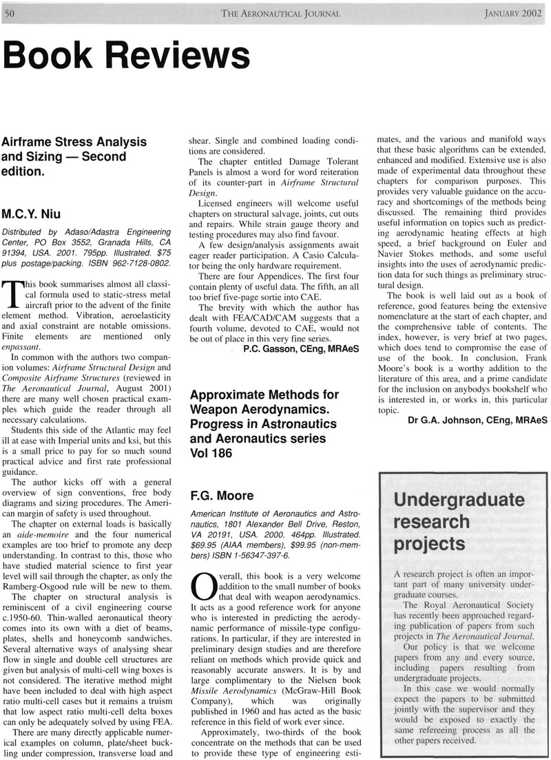 Airframe Stress Analysis and Sizing – Second edition. M.C.Y.