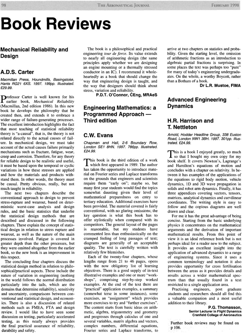 Engineering Mathematics: A Programmed Approach